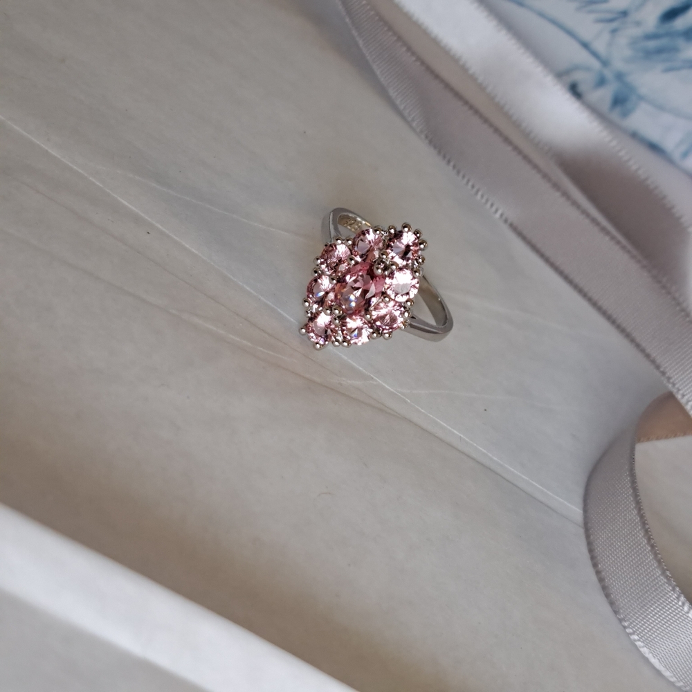 Pink Zircon Cocktail Ring - Picture 8 of 12